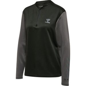Hummel Hmlongrid 1/2 Zip Poly Sweat Wo - jet black/forged iron