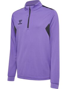 Hummel Hmlauthentic Half Zip Sweat Kids - dahlia purple/asphalt