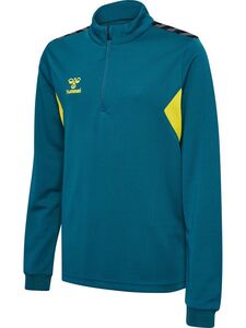 Hummel Hmlauthentic Half Zip Sweat Kids - blue coral/sulphur spring