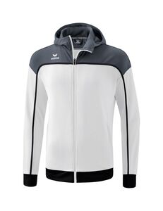 Erima Change Training Jacket With Hood - white/slate grey/black