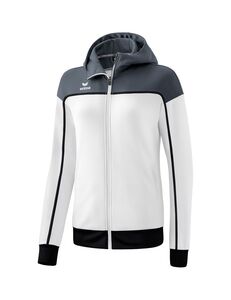 Erima Change Training Jacket With Hood - white/slate grey/black