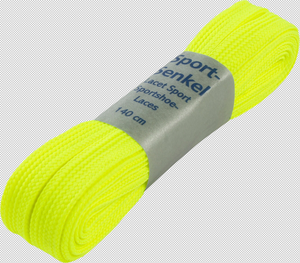 Pro Touch Schn�rsenkel 140 Cm Flach Breit - neon gelb