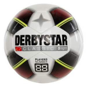 Derbystar 290 g Gramm Fu�ball FB-CLASSIC S-LIGHT Super Light Sonderanfertigung - weiss/rot/schwarz