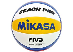 Mikasa Sports Beachvolleyball Beach Pro BV550C - ?Blau-Gelb-Rot