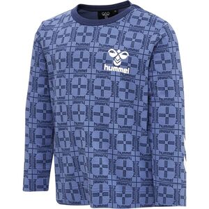 Hummel hmlCHECK T-SHIRT L/S - blue horizon