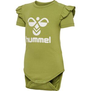 Hummel hmlDREAM RUFFLE BODY S/S - green olive