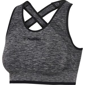 Hummel hmlMT UNA SEAMLESS SPORTS TOP - black melange
