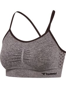 Hummel hmlCI SEAMLESS SCRUNCH SPORTS BRA - chocolate plum melange