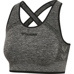 Hummel hmlMT UNA SEAMLESS SPORTS TOP - black melange