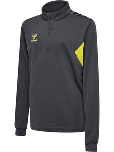 Hummel hmlAUTHENTIC HALF ZIP SWEAT KIDS - asphalt/sulphur spring