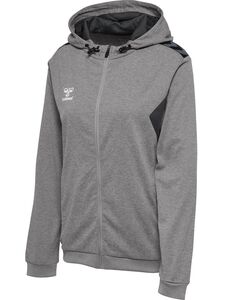 Hummel hmlAUTHENTIC PL ZIP HOODIE WOMAN - grey melange