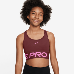 Nike G Nk Df Swoosh Pro Bra - dark team red/playful pink