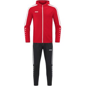 Jako Trainingsanzug Polyester Power mit Kapuze - rot