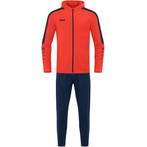 Jako Trainingsanzug Polyester Power mit Kapuze - flame/marine