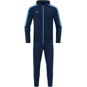 Jako Trainingsanzug Polyester Power mit Kapuze - marine/skyblue