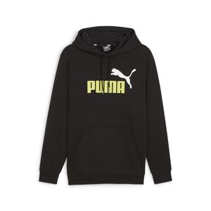 Puma Ess   2 Col Big Logo Hoodi - puma black-lime sheen