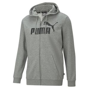 Puma Ess Big Logo Fz Hoodie Tr - medium gray heather