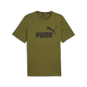 Puma Ess Logo Tee (S) - olive green