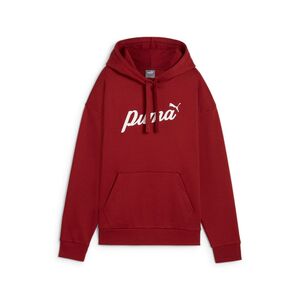 Puma Ess+ Script Hoodie Fl - intense red-white rubber