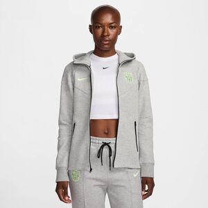 Nike FC Barcelona Tech Fleece Windrunner Nike Fu�ball-Hoodie Kapuze mit durchgehendem Rei�verschluss f�r Damen