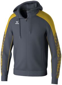 Erima Evo Star Training Jacket With Hood - slate grey/yellow
