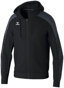 Erima Evo Star Training Jacket With Hood - black/slate grey