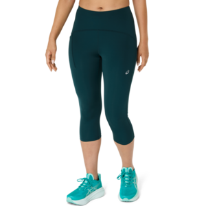 Asics Road High Waist Capri Tight - saxon green
