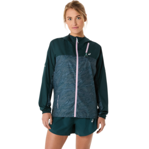 Asics Fujitrail Packable Windbreaker - saxon green/light ube