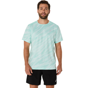 Asics Asics Core All Over Print Ss Top - oasis green