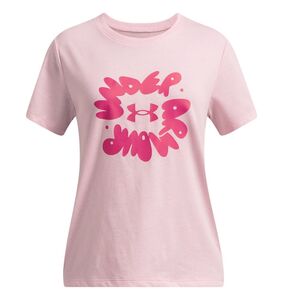 Under Armour Ua Bubble Wordmark Ss - prime pink