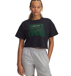 Under Armour Ua W Varsity Mix Hw Ss Crop - black