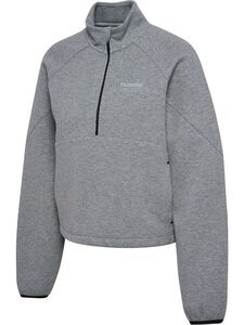 Hummel Hmltech Fleece Women Boxy Half Zip - grey melange