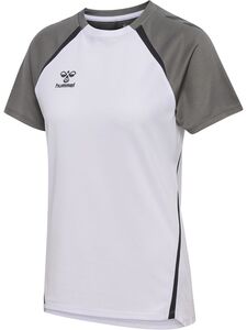 Hummel Hmllead 2.0 Jersey S/S Woman - white/steel gray