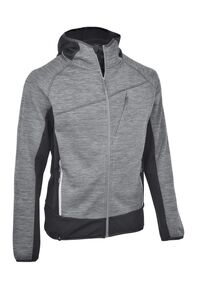 Maul Herzogstand - Fleecejacke+Kapu - hellgrau/schwar