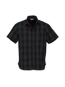 Maul Askim Ii - 1/2 Hemd Karo Elast - dark grey