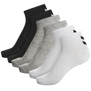 Hummel Hmlchevron 6-Pack  Mid Cut Socks - black/white/grey