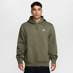 Nike M Nk Club Bb Po Hoodie - medium olive/medium olive/white