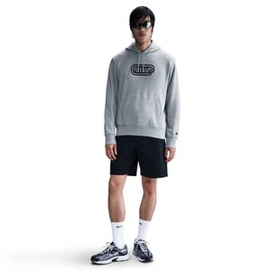 Nike M Nk Club Ft Hoodie Font Gx - dk grey heather/lt smoke grey/black