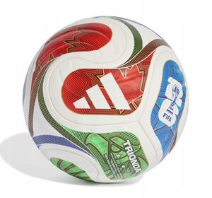 adidas Ball Trionda Fu�ball Weltmeisterschaft 2026 World Cup Spielball - white/solblu/hirere/f