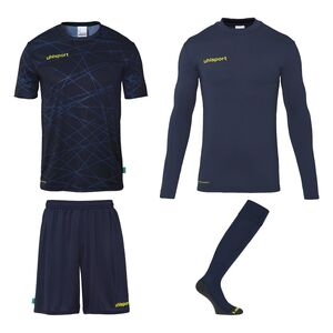 Uhlsport Prediction Torwart Set - marine/fluo gelb