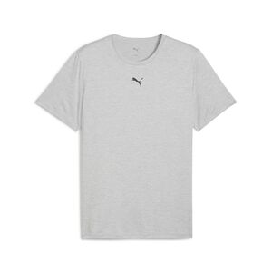 Puma M TAD ESSENTIALS HEATHER CAT Tee (CF small cat) - grau