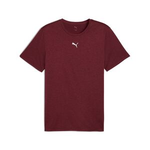 Puma M TAD ESSENTIALS HEATHER CAT Tee (CF small cat) - rot