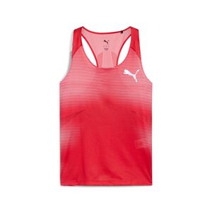 Puma W CROSS THE LINE ULTRASPUN SINGLET - rot