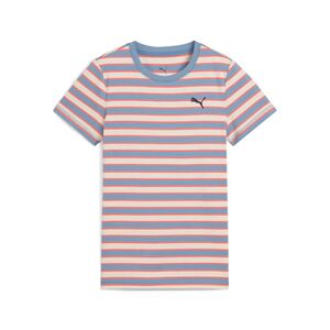 Puma WARDROBE ESS GO TOGETHER Striped Slim Tee G - blau