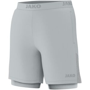Jako 2-In-1 Short Power - hellgrau