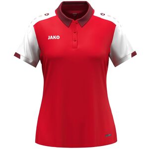 Jako Polo Dynamic Damen - rot/wei�/dunkelrot