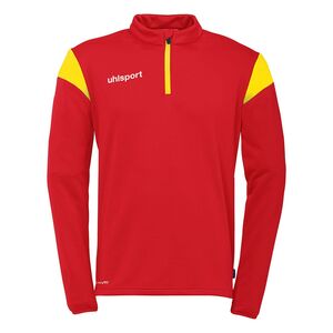 Uhlsport Squad 27 1/4 Zip Top - rot/limonengelb