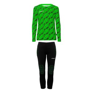 Uhlsport Progressive Torwart Set Junior - fluo gr�n/schwarz