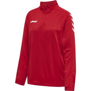 Hummel CORE POLY HALF ZIP SWEATSHIRT WOMAN - true red