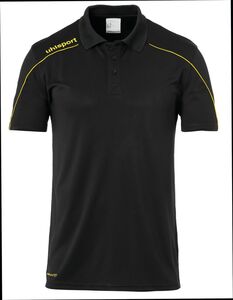 Uhlsport Stream 22 POLO SHIRT - schwarz/limonengelb